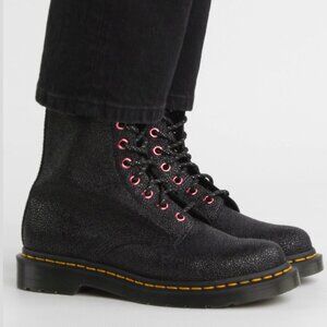 New! Dr. Martens Dr Martens 1460 Black Bejewelled Leather Combat Boots